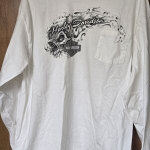 Harley-Davidson White Graphic Men's Shirt